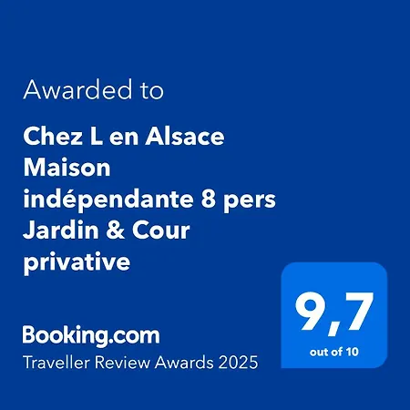 Holiday home Chez L En Alsace Maison Independante 8 Pers Jardin & Cour Privative